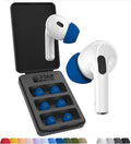 Foam Masters Ultra-Premium Memory Foam Ear Tips for AirPods Pro 1st & 2nd Gen | 3 Pairs | Black Magic Ver 6.0 | Secure | Comfort | Better Noise Cancel | Replacement Buds – Blue, Assorted S/M/L