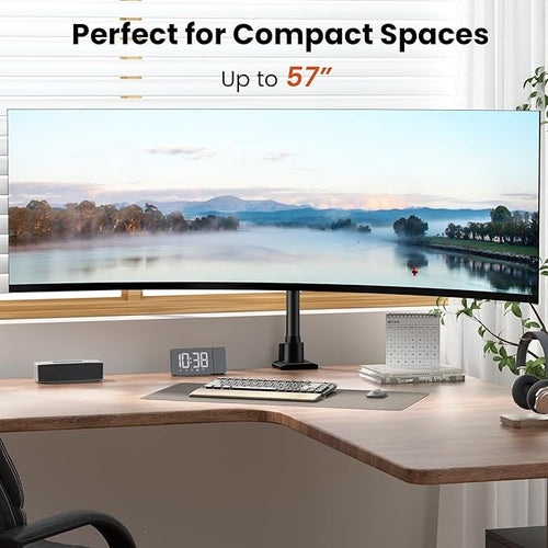 24-57'' Ultrawide Monitor Desk Mount, Aluminum Heavy Duty Monitor Arm