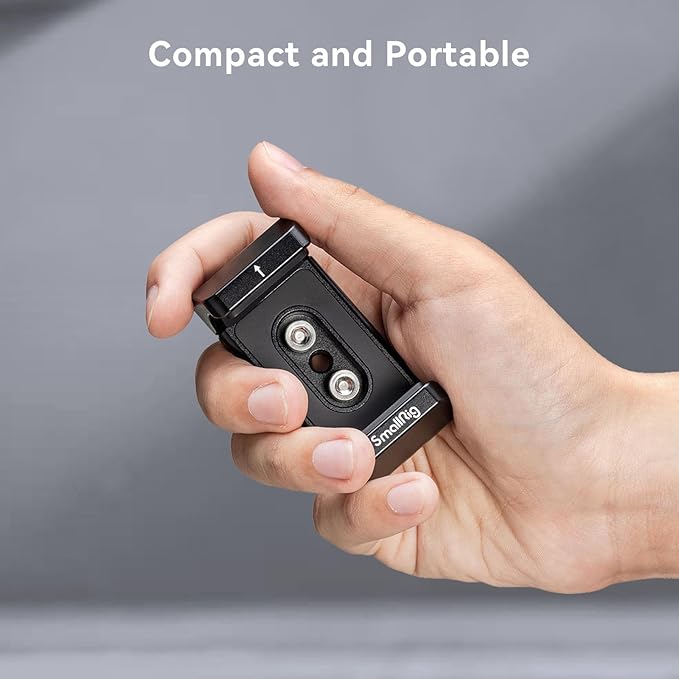 SmallRig Aluminum Power Bank Holder, Powerbank Mount Clamp Compatible with Width Range: 53 mm–84 mm (2.1–3.3 inches) and Thickness Range: 0 mm–18 mm (0–0.7 inch) Power Banks - BUB2336