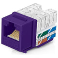 Everest 90° Angled RJ45 Cat6A Keystone Jacks 10-Pack in Purple - Slim Profile Female RJ45 Connectors - Cat 6A Keystone Jack - Compatible with 90° Angled Speed Termination Tool - easyJACK (B094WB91H3)