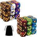 36 Pieces 16mm Marble D6 Dice 6 Sided Dice Set Round Corner Board Game Dice for MTG DND Tenzi Farkle Yahtzee Bunco or Math Learning