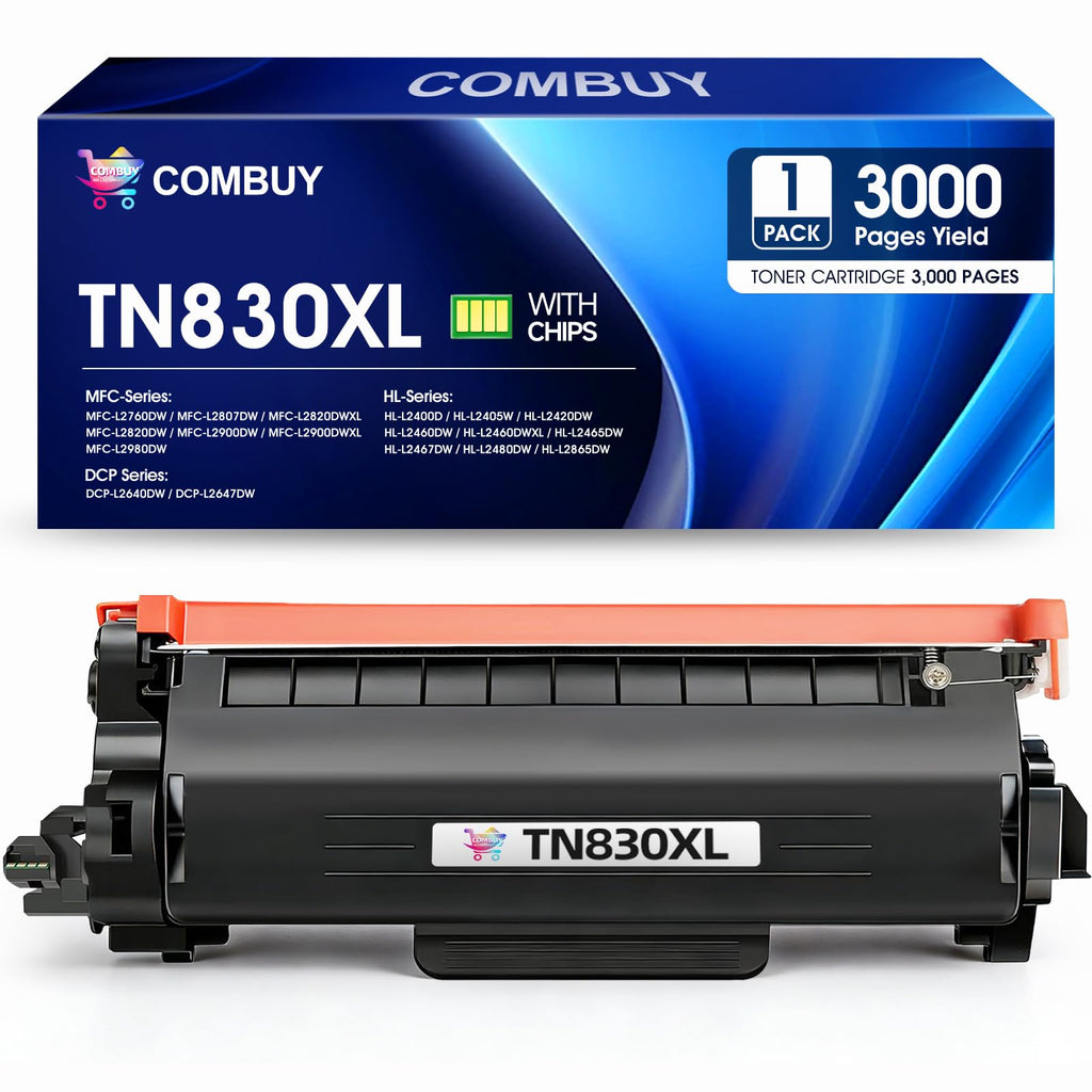 COMBUY TN830XL Toner Cartridge Replacement for Brother TN830XL TN830 TN-830