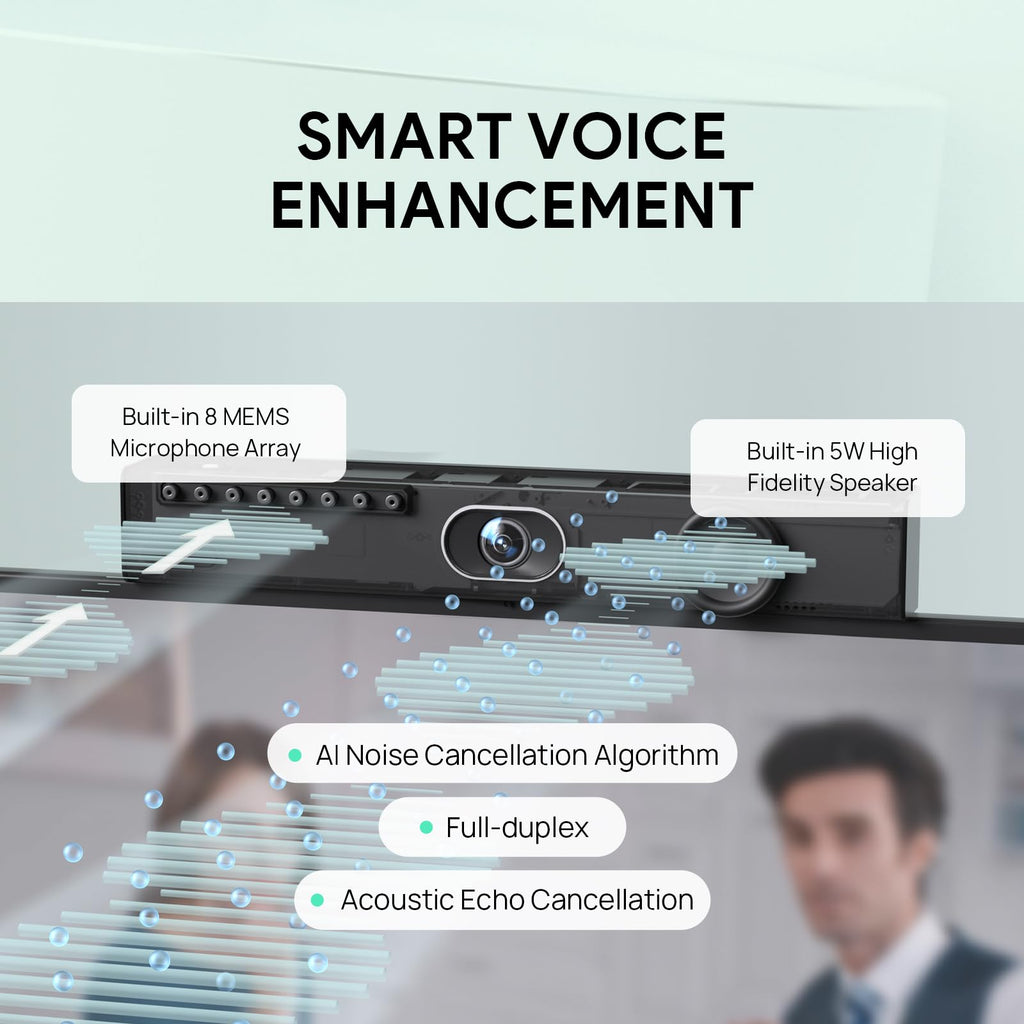 Yealink UVC40 E2 4K Conference Room Camera System 8 Mic for Huddle Rooms
