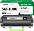 56F1000 Toner Cartridge Black Compatible with Lexmark 56F1000 56F000G Toner Replacement for Lexmark MS321 MS421 MS521 MS621 MX521 MX522 MX622 MS622 MX321 MX421 Laser Printer Ink dn dw de adn adw adhe