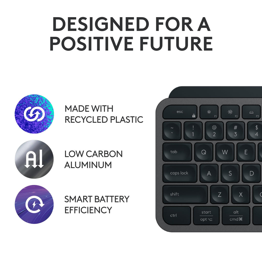 Logitech MX Keys S Combo Performance Wireless Keyboard and Mouse - Graphite