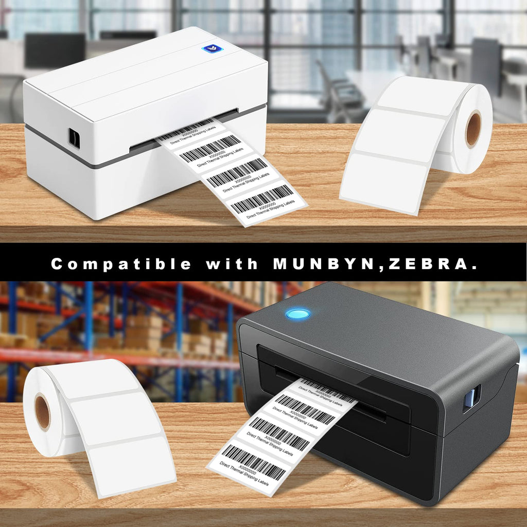 CLASSY 2" x 1" Direct Thermal Labels, 10 Rolls
