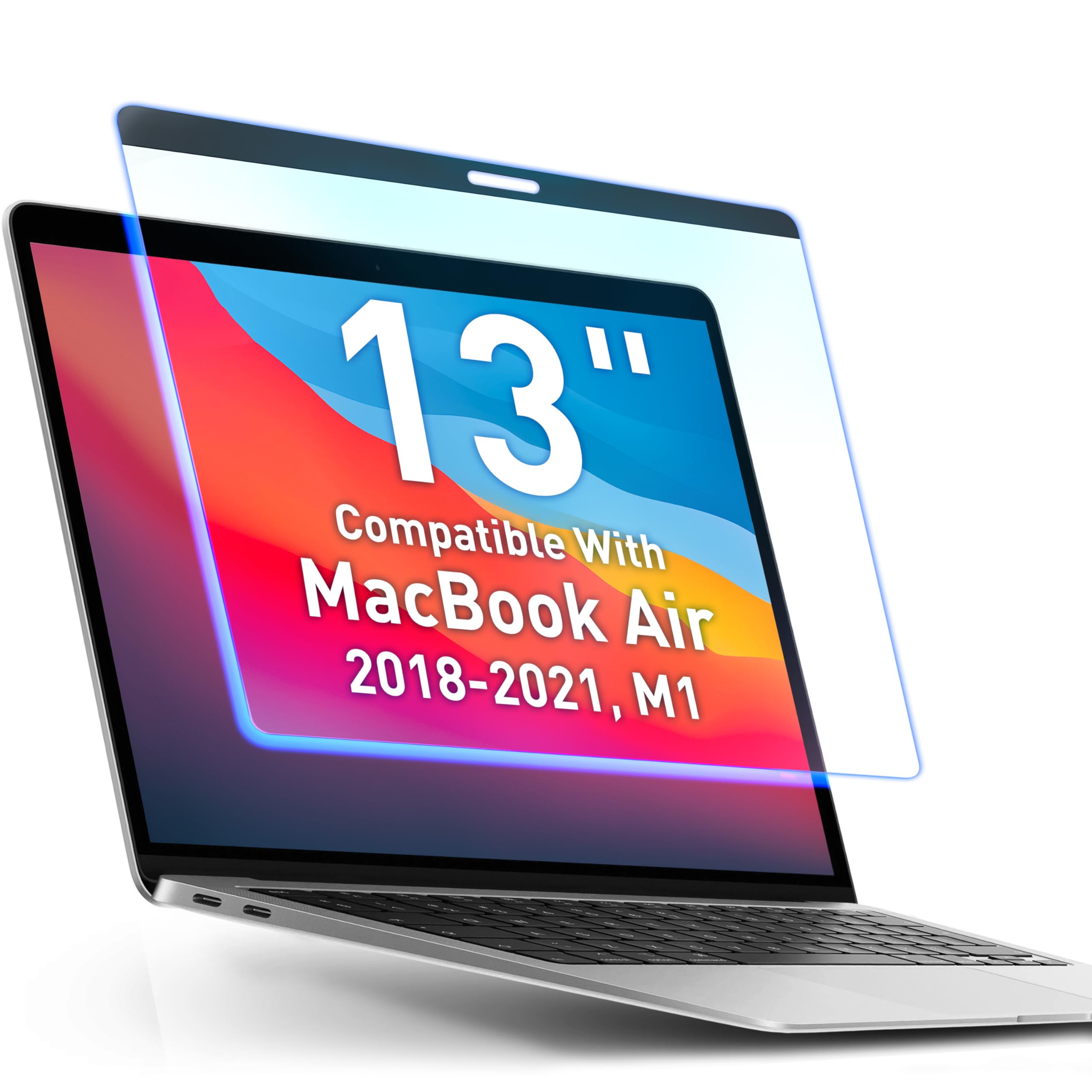 VINTEZ Magnetic Blue Light Screen Protector Compatible With MacBook Air 13" 2018, 2019, 2020, 2021, M1 Anti Blue Light Blocking Filter for Laptop