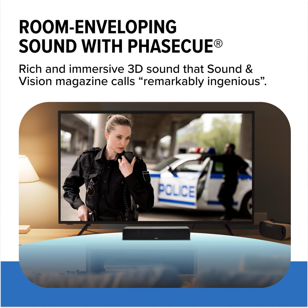 ZVOX AccuVoice AV157 Dialogue Clarifying Soundbar- 12 Levels of Voice Boost