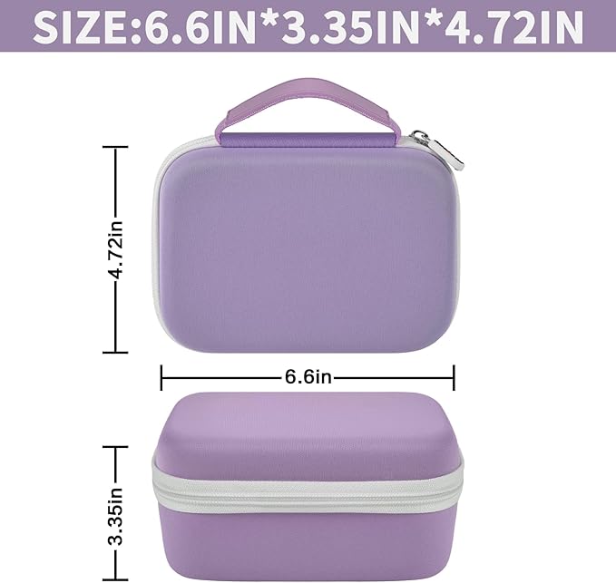 Case Compatible with Phomemo M110 Label Maker - Portable Mini Bluetooth Thermal Label Maker Carrying Storage Bag for Printer Labels, USB Cable and Accessories Black (Box Only)-Purple