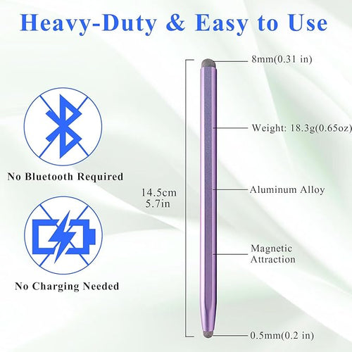 2-in-1 Stylus Pen for Touchscreen with Magnetic, Kenkor 2PCS Stylus Pencil