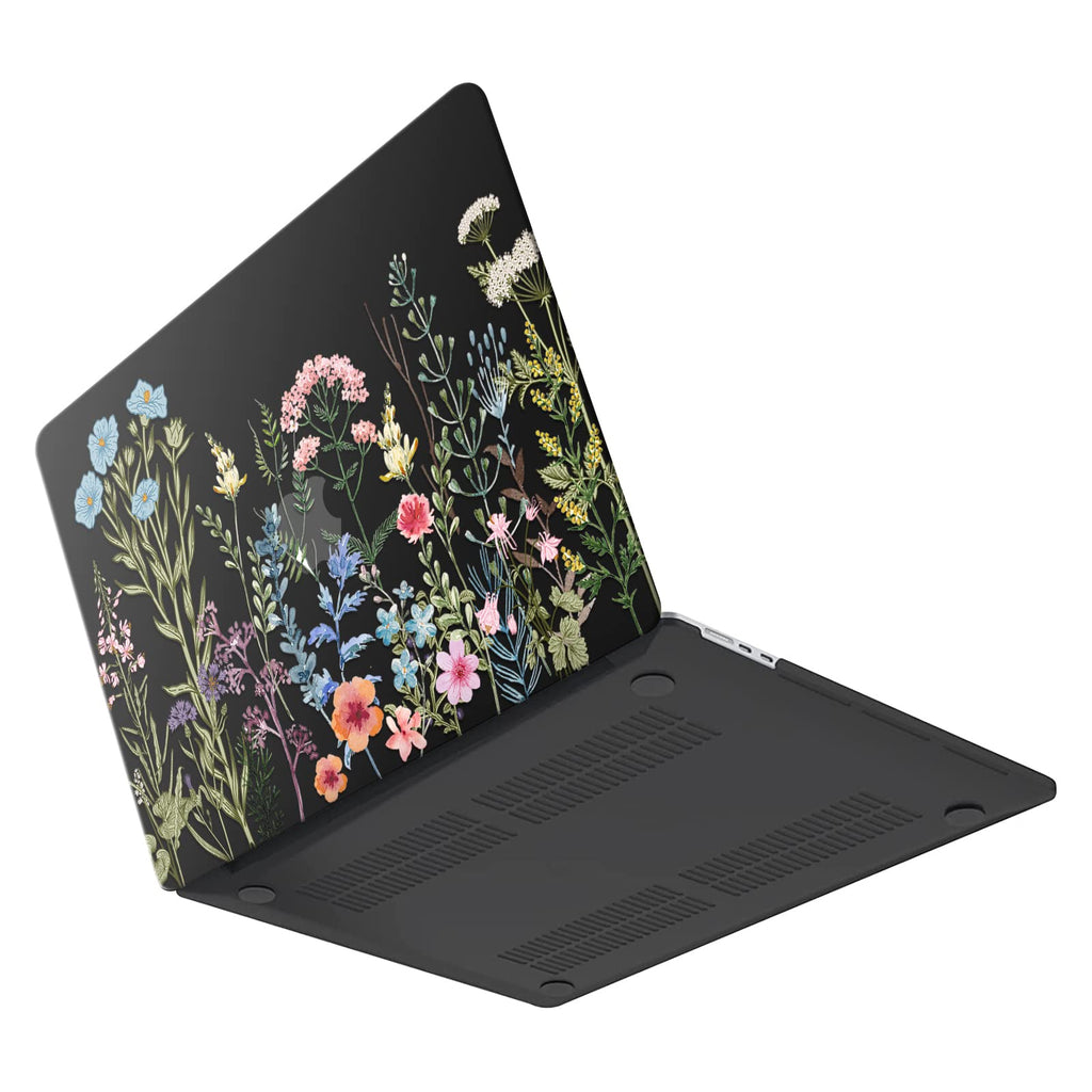 iCasso for MacBook Air 13 inch Case 2025 2024-2022 Release M4 A3240 M3 A3113 A2681 M2 with Liquid Retina Display, Hard Plastic Shell for Mac Air 13.6, TPU Keyboard Cover&Screen Protector, Weeds