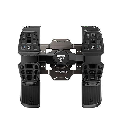 Turtle Beach VelocityOne Universal Rudder Pedals for Windows 10 & 11 PCs, Xbox Series X, Xbox Series S, and Xbox One Featuring Smooth Rudder Axis, Adjustable Brakes and Pedal Width – Black