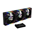GAMDIAS Aeolus P2-1203U 120mm ARGB PWM Fan(3 Fan Pack w/USB Hub), Include Reverse Fan Blade x3, ARGB Sync Ready, Easy Installation & Cabless Daisy-Chain Design, Silent Operation, Up to 2400RPM, Black