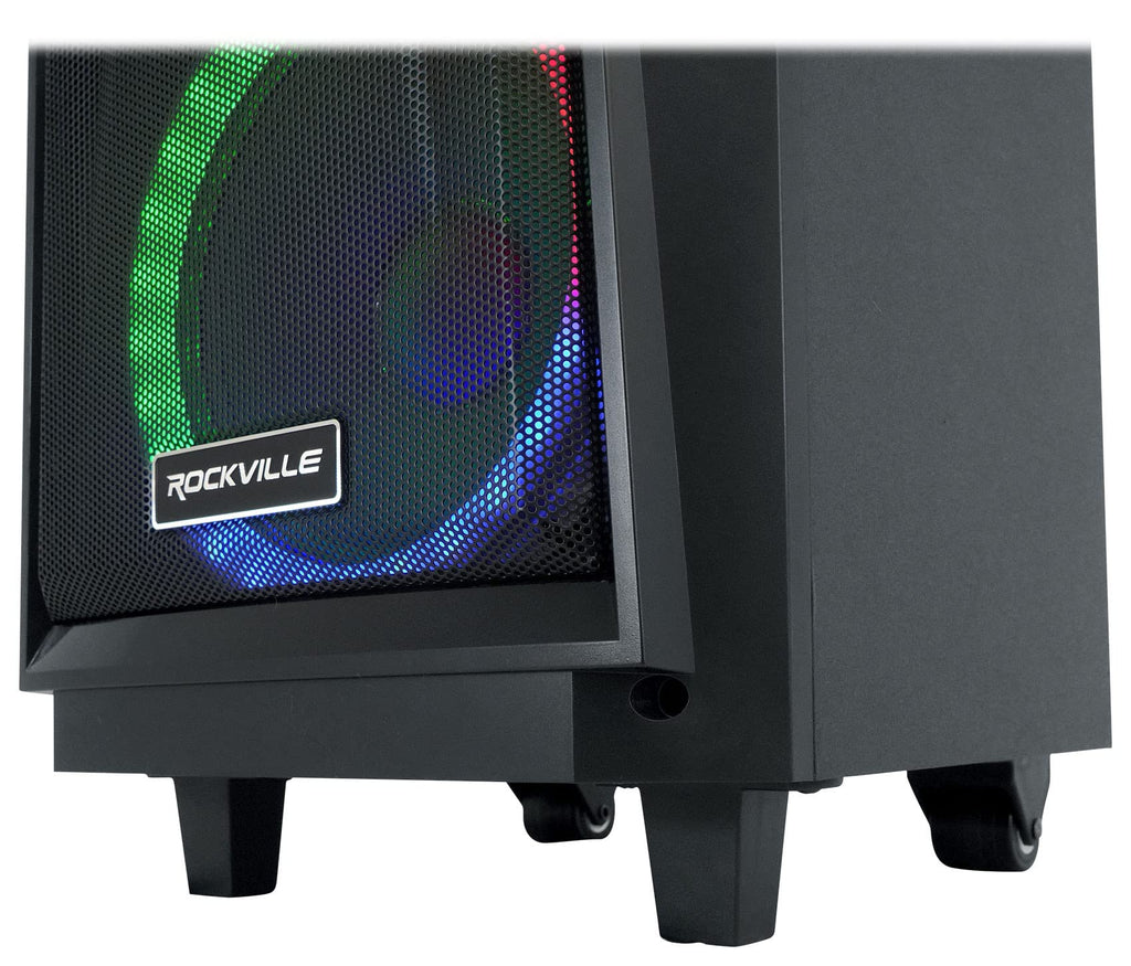 Rockville ROCKNGO 800 10" Portable Rechargeable Bluetooth Speaker with LED