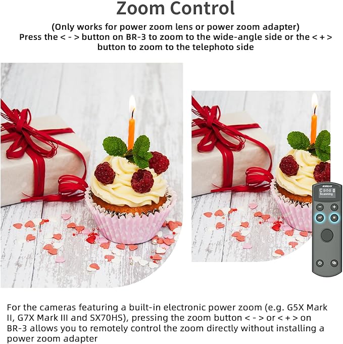 for Canon Rechargeable Wireless Shutter Release,Camera Remote Control with OLED Screen for Canon EOS RP, EOS R, R5, R6, M50, M50 II, 6D Mark II, 77D, 850D, 800D, Rebel T7i, T8i; Replaces BR-E1