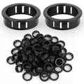 50PCS 1" Black Cable Snap Bushing Grommet, Snap in Cord Bushing Protect Cables