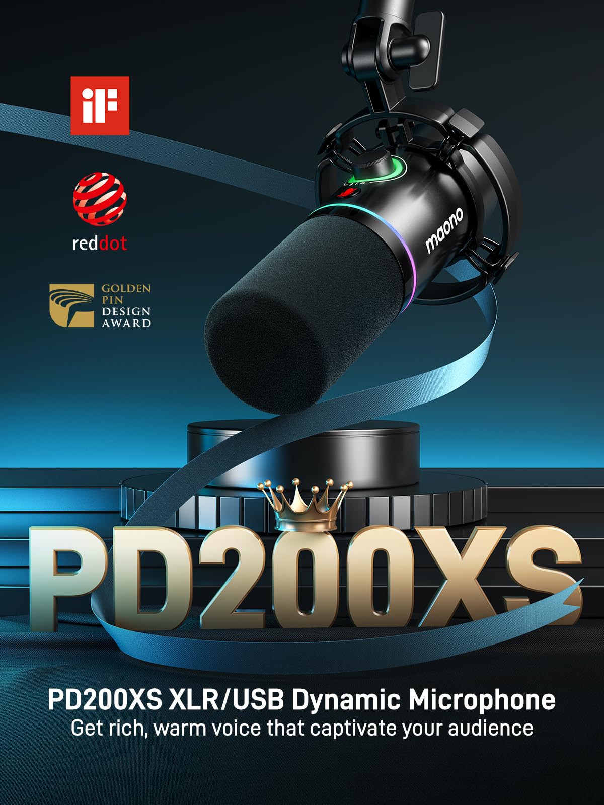 MAONO G1 NEO & PD200XS Gaming Bundle: Audio Mixer and XLR Dynamic Mic