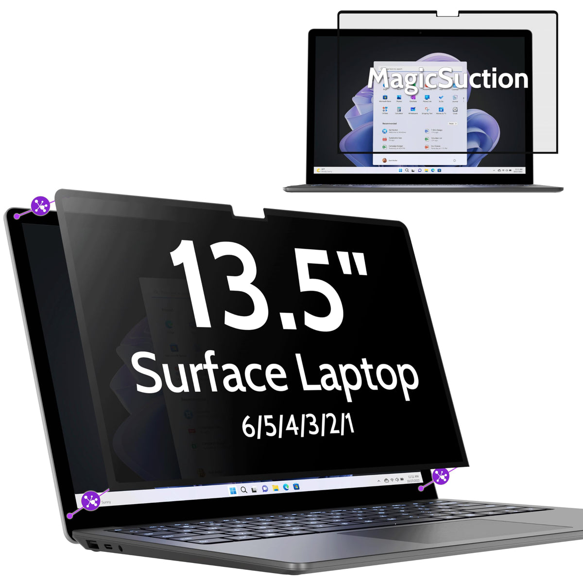 Peslv Nano‑Suction Privacy Screen for MacBook Air 15 Inch