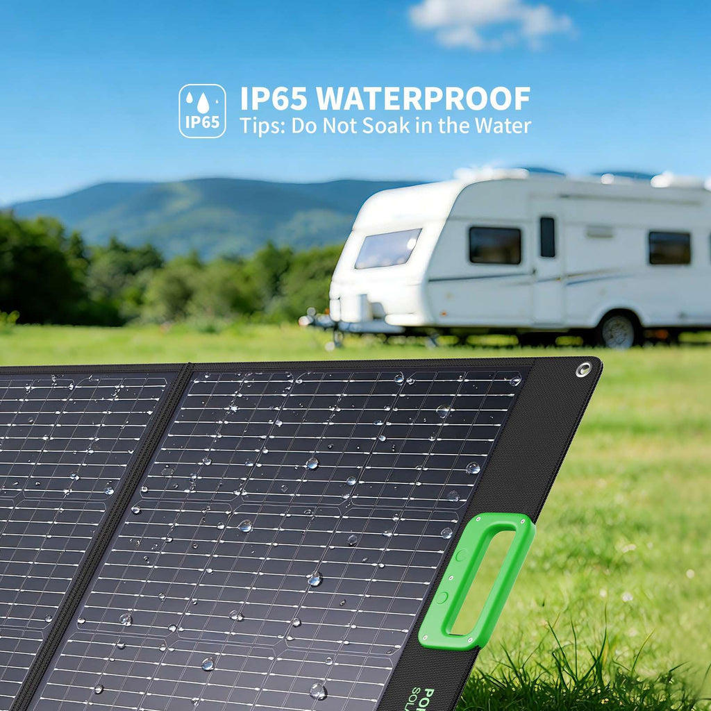 100W Portable Solar Panel for Power Station Generator, Waterproof Foldable