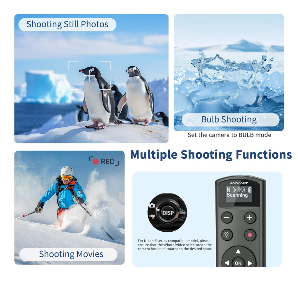 Rechargeable Shutter Release for Nikon Wireless Camera Remote Control