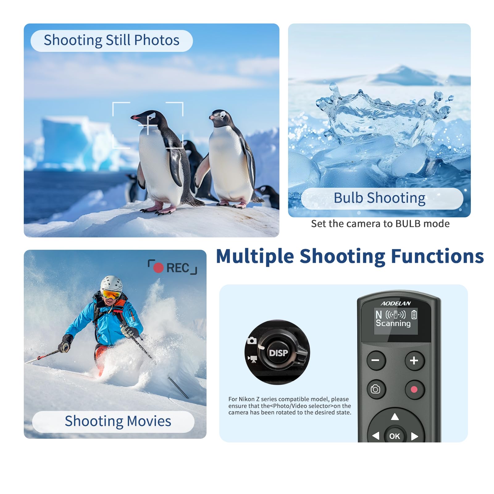 Rechargeable Shutter Release for Nikon Wireless Camera Remote Control