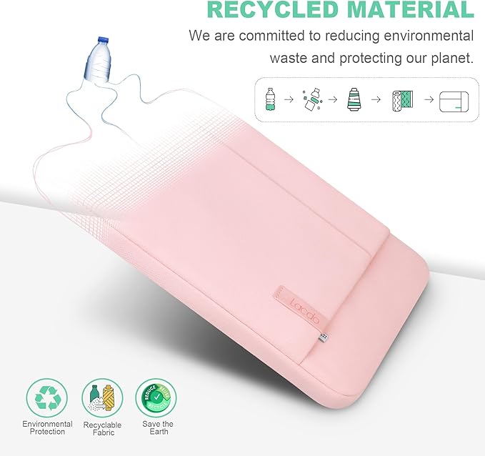 Lacdo Laptop Sleeve Case for 16 inch New MacBook Pro M4/M3/M2/M1 Pro/Max A3403 A3186 A2991 A2780 A2485 A2141 2024-2019 | 15 inch Microsoft Surface Laptop 7th Copilot+PC, 6 5 4 3 Computer Bag, Pink