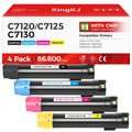 VersaLink C7120 C7125 C7130 High Capacity Toner Cartridge 4-Pack 006R01824 006R01825 006R01826 006R01827 Replacement Compatible for Xerox VersaLink C7120 C7125 C7130 Printer Black Cyan Magenta Yellow