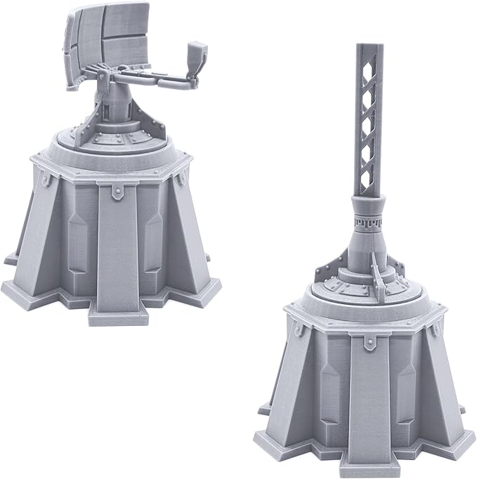 EnderToys Armored Barracks Set by Terrain4Print, 3D Printed Tabletop RPG Scenery and Wargame Terrain 28mm Miniatures, Grey