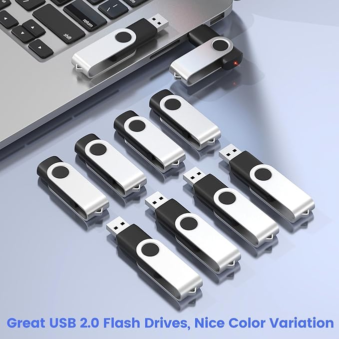 ABLAZE 512MB USB Flash Drive 100 Pack, USB 2.0 Thumb Drives Bulk Memory Sticks Pendrives 100PCS (Black)