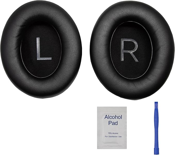 Replacement Ear Pads - Compatible with Bose QuietComfort 45 / SE Headphones, Soft Protein Leather,Premium Noise Cancelling Earpads, Durable & Comfortable Ear Cushions (QC 45-Black)