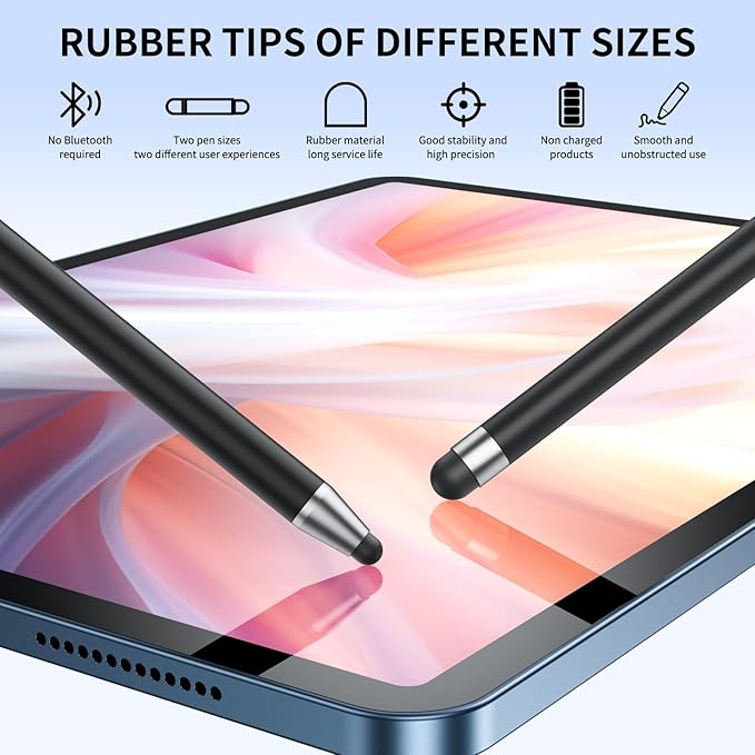 Stylus (10Pcs), Stylus Pen for Touchscreen, High Precision and Sensitivity Stylus Pen for iPad/iPhone/Samsung/Android Smartphone and Tablets, Compatible with All Capacitive Touch Screen (Purple)
