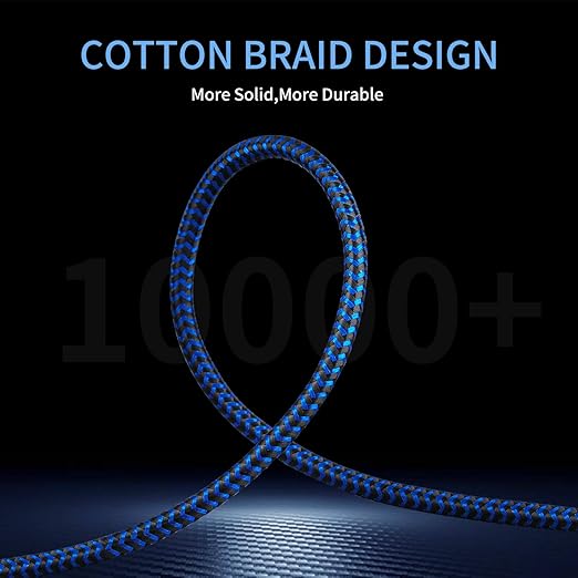 3.5mm Male to Female Extension Stereo Audio Extension Cable 30FT, Cotton-Braided Audio Extension Cable, Stereo Jack Cord for Phones, Headphones, Speakers, Tablets, PCs and More