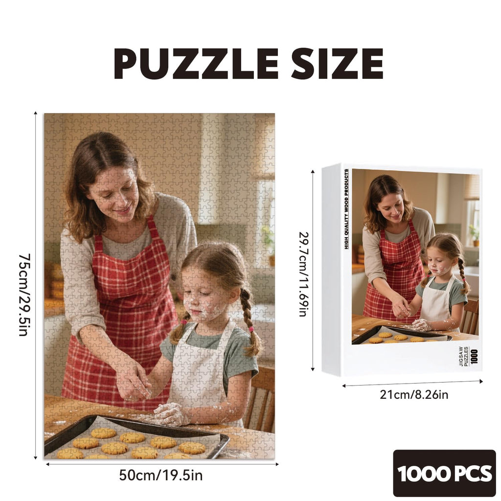 Custom Puzzles from Photos, 1000 Pieces Personalized Photo Jigsaw Puzzle for Adults, Customized Unique Gift for Men Women Family Birthday Wedding