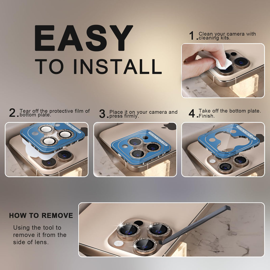 Choiche for iPhone 16 Pro/iPhone 16 Pro Max Camera Lens Protector
