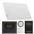 Hystar Aether Glass Gaming Mousepad | Micro-Etched Tempered Glass | Quiet, Ultra-Fast Glide | Full Anti-Slip Silicone Backing (White, Large)