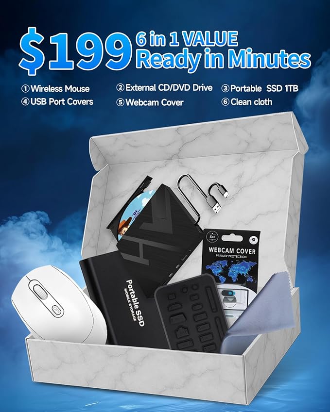 HP 27" All-in-One Desktop Computer - FHD Touchscreen | Intel Ultra 7‑155U | AI‑Enhanced Display, Facial Login | Privacy Pop‑Up Camera | Win 11 Pro, w/Accessories | 32GB DDR5 + 1TB SSD