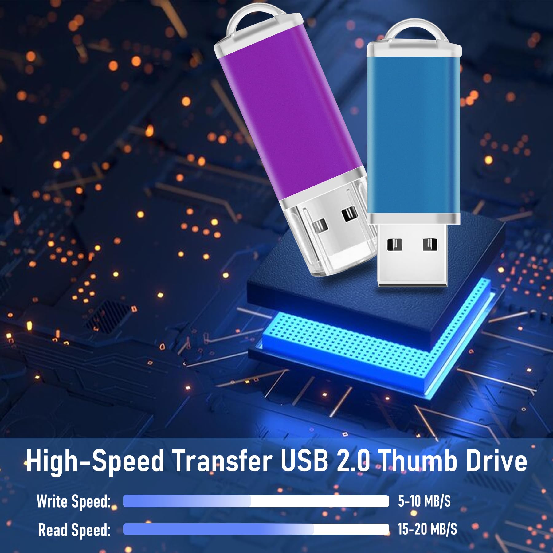 USB Flash Drive 16GB 20 Pack Nicepicten Bulk USB Stick 2.0 Thumb Drive Pack