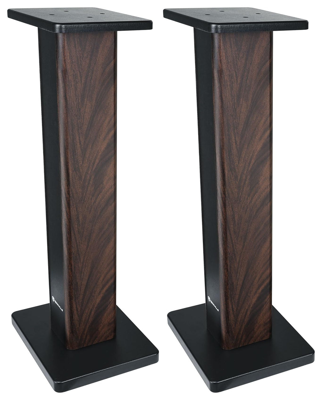 Rockville RHT28D Pair 28" Bookshelf Home Theater Speaker Stands, Dark Wood