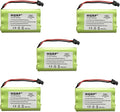 HQRP 5-Pack Cordless Phone Battery Compatible with Uniden PowerMax 5.8GHz 30878864022, Powermax 2.4 GHz, GE TL26402, GP 80AAALH3BMX, 80AAALH3BMZ Replacement