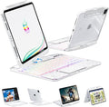 KARTICE Case with Wireless Keyboard Compatible with iPad Pro 11 2024 11 inch, Multi-Touch Trackpad, 7 Color Backlight, 360° Rotating Stand with Pencil Holder for iPad Pro 11, Excludes iPad and Pencil
