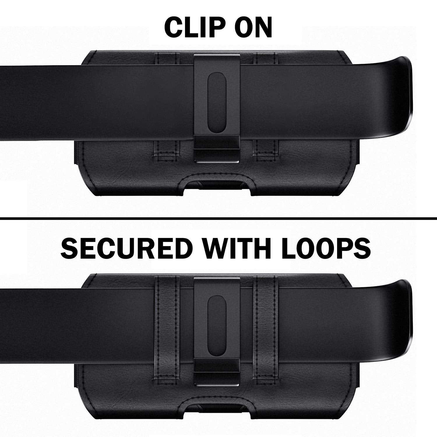 DeBin Case for Galaxy A15 A25 A35 A54 5G A53 A52 A51 A50 A20 Note 20 10+ Note 9 8 XCover Pro S24 FE S23 FE Cell Phone Belt Holder Holster Clip Pouch Cover (Fits Samsung Phone with Otterbox Case) Black