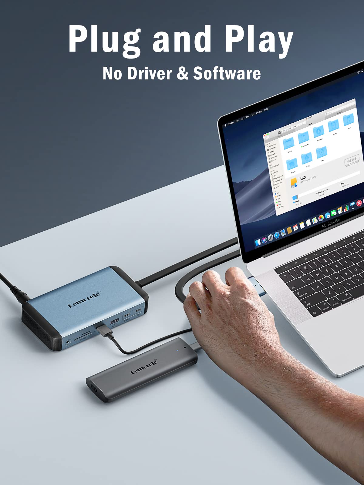 Lemorele Docking Station Dual Monitor 4K 60Hz, 7 in 1 USB C Dongle Multiport Hub Adapter w/2 HDMI + 1 USB 3.0+ 3 USB 2.0+ 1 PD 100W, for MacBook/Dell/HP/Lenovo ThinkPad Type-C Laptop