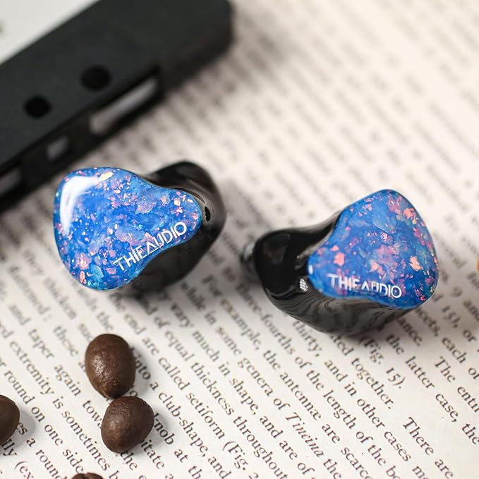 Linsoul THIEAUDIO Hype 4 2DD+4BA in Ear Monitor, HiFi IEM Earphones with Tonal Balance, Latest Sonion Driver, Detachable Silver-Plated OCC Cable for Audiophile Musician Professionals (Blue)