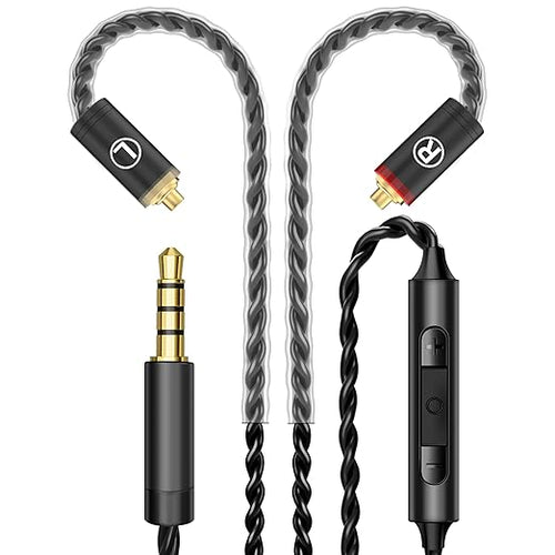 Audiovance HiFi MMCX Cable with 3.5mm Plug, IEM Replacement Cord