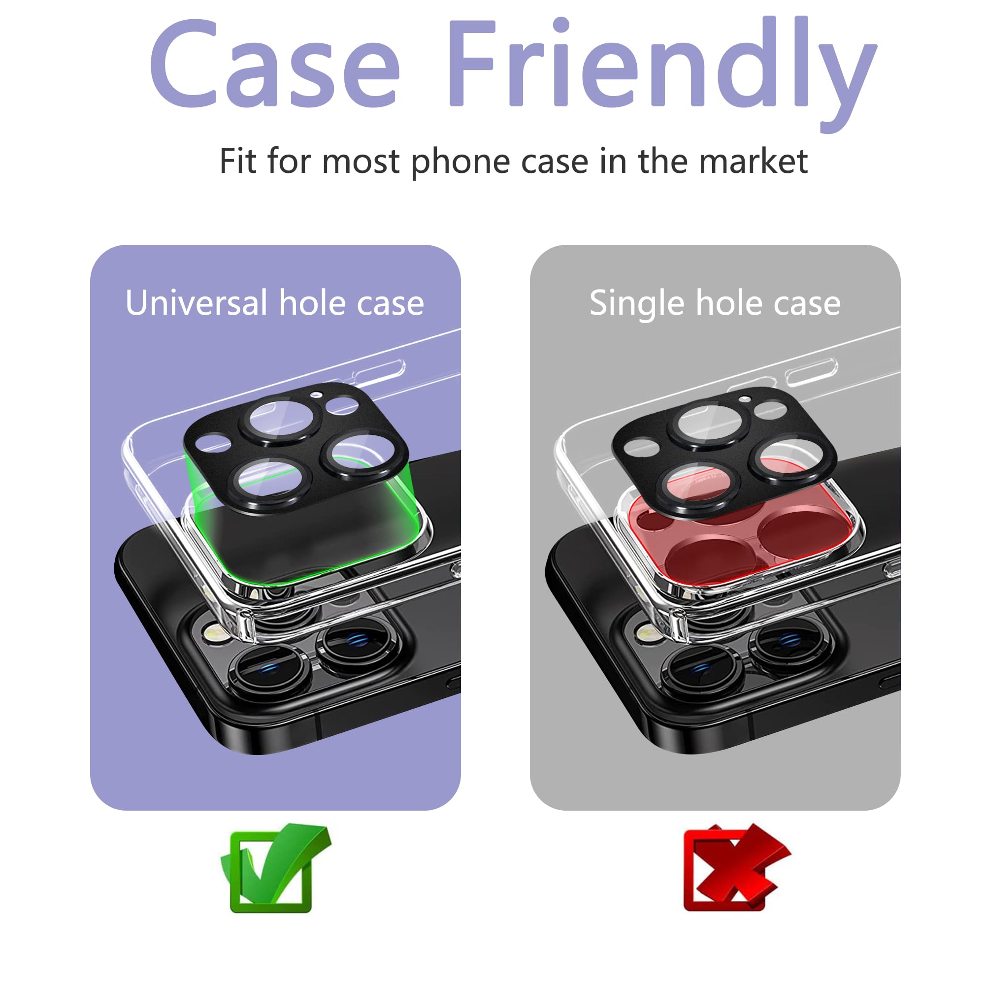 SHANG PIN JIA 2 Pack Camera Lens Protector for iPhone 15 Pro/15 Pro Max,[Not Easy to Breakn ] AR Tempered Glass Strong Adsorption Metal Camera Cover Screen-Silvery
