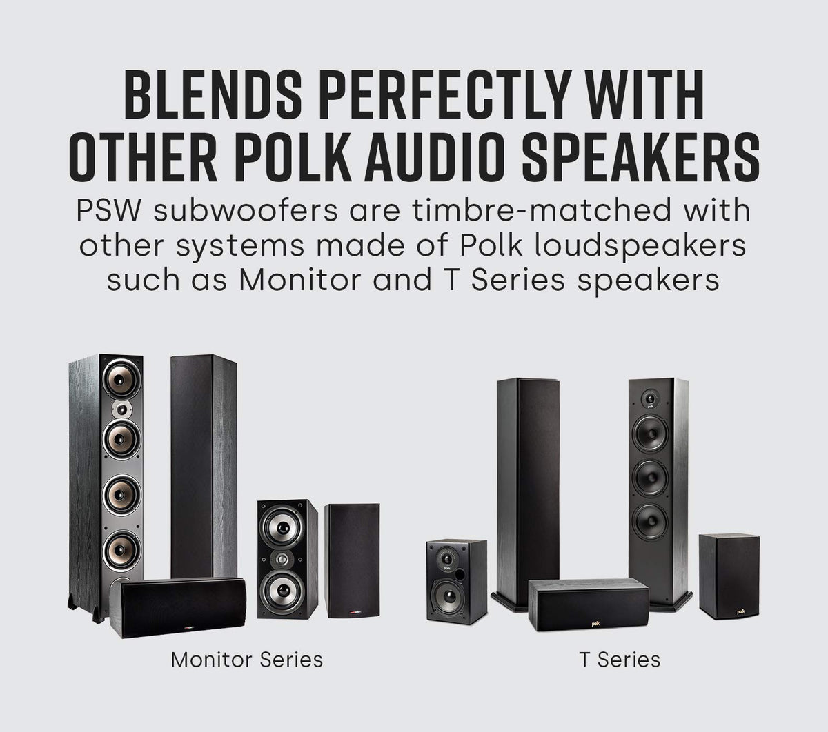 Polk Audio PSW10 10" Subwoofer, Big Bass Compact Design, Up to 100 Watts