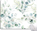 Hokafenle Mouse Pad, Green Leaves Mouse Pad with Design, Premium-Textured Mousepad Square Waterproof Mouse Mat Non-Slip Rubber Base Mouse Pads for Office Laptop, Plant