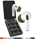 Foam Masters Ultra-Premium Memory Foam Ear Tips for AirPods Pro 1st & 2nd Gen | 3 Pairs | Black Magic Ver 6.0 | Secure | Comfort | Better Noise Cancel | Replacement Buds – OD Green, Medium