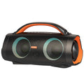 DOSS Extreme Boom Pro 100W Loud Outdoor Speaker, 2+2 Channel, IPX6 Waterproof, Bluetooth 5.3, 20H Playtime, Dynamic Lights, Portable Speaker for Camping, Beach, Pool, Working Outside - Orange