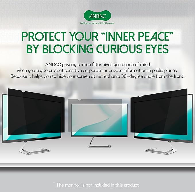 18.5 Inch Laptop Privacy Screen Shield for 16:9 Wide Display - Anti Glare Computer Privacy Screen Cover | Blue Light Blocking Screen Protector | Scratch Resistant UV Filter | Attachment Type